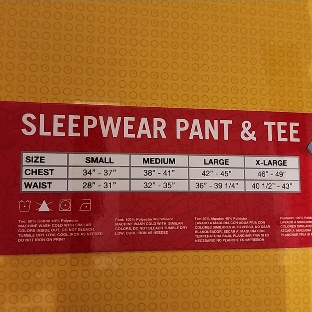 the Simpsons Mens Christmas Fun pjs pajamas sleepwear Nwt - Picture 4 of 5